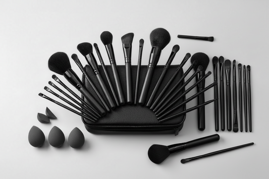 49 piece makeup tool set in black 